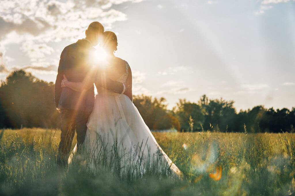 Hochzeitsportrait am Abend